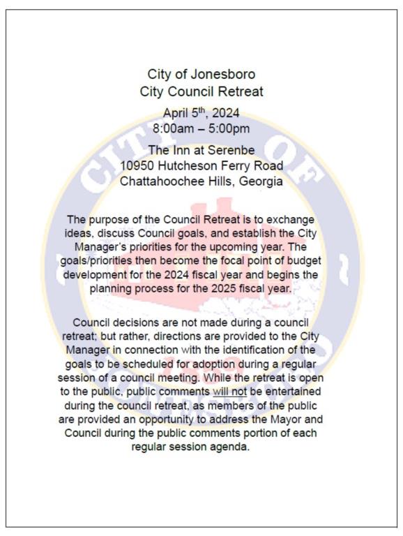 City Council Retreat